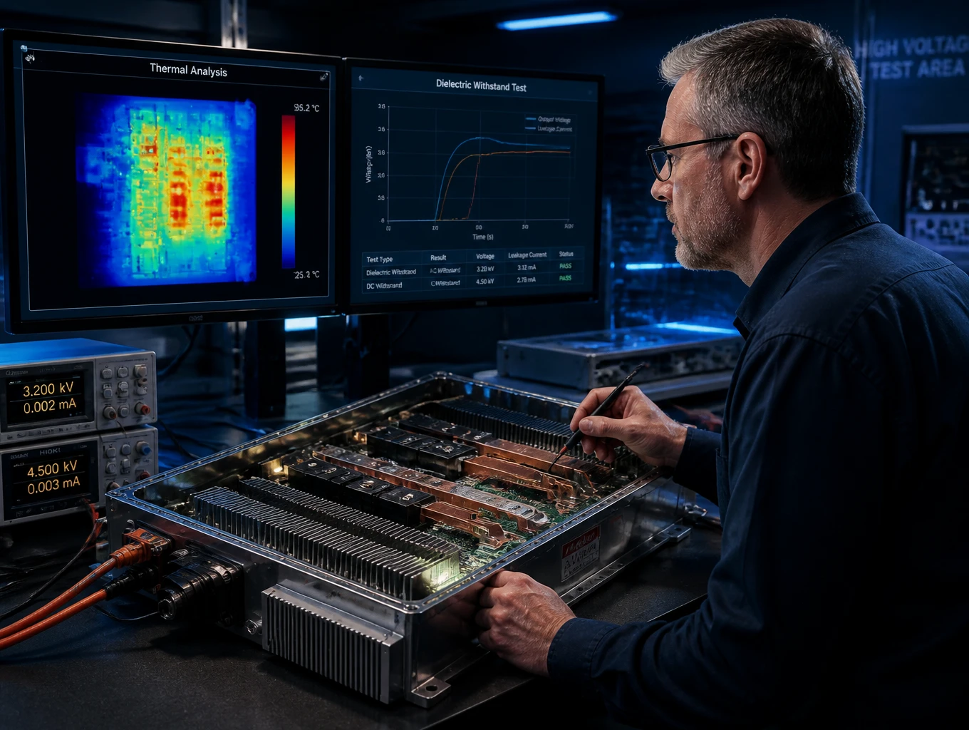 Thermal Runaway & Dielectric Arc Tracking in 1500V Power Electronics