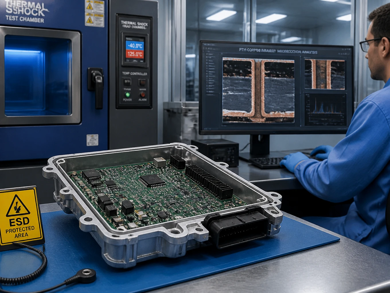 Thermal Shock Fatigue & Solder Joint Cracking in Harsh Automotive ECUs